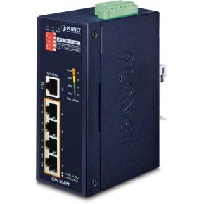 Image of Planet ISW-504PT Unmanaged L2 Fast Ethernet (10/100) Power over Ethernet (PoE) Zwart netwerk-switch