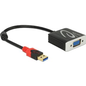 Image of DeLOCK 62738 0.2m VGA (D-Sub) Zwart video kabel adapter