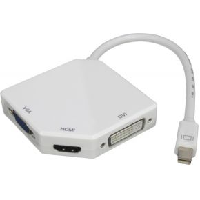 Image of Microconnect MDPHDMIVGADVI1 Mini DisplayPort VGA + HDMI + DVI Wit video kabel adapter