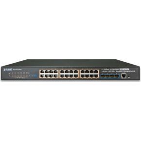 Image of Planet SGS-6341-24P4X Managed L3 Gigabit Ethernet (10/100/1000) Power over Ethernet (PoE) netwerk-sw