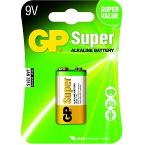 Image of Batterij alkaline 9 V Super 1-blister - GP