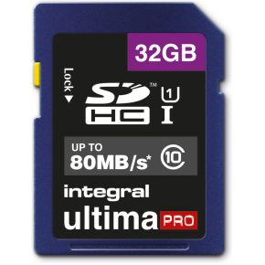 Image of Integral 32GB SDHC UltimaPro 32GB SDHC UHS-I Class 10 flashgeheugen