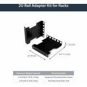 StarTech-com-Raildiepte-adapterset-voor-server-racks-2U