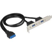 DeLOCK-84836-19pins-USB-3-0-moederbordconnector-2x-USB-3-0-extern-in-bracket