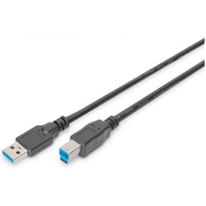 Image of Digitus 1.8m, USB2.0-A/USB2.0-B 1.8m USB A USB B Zwart