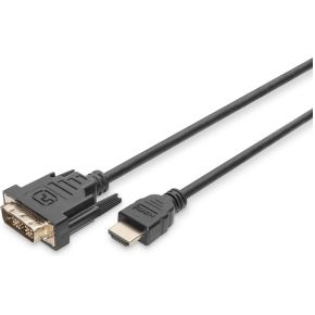Image of Digitus 2m, HDMI/DVI-D 2m HDMI DVI-D Zwart