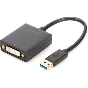 Image of Digitus DA-70842 USB 3.0 DVI Zwart kabeladapter/verloopstukje
