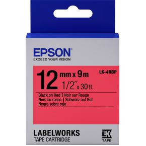 Image of Epson C53S654007 Zwart op rood labelprinter-tape