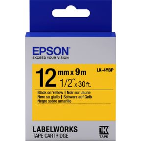 Image of Epson C53S654008 Zwart op geel labelprinter-tape