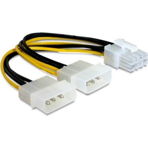 Image of Gembird CC-PSU-81 Intern 0.15m PCI-E (8-pin) 2 x Molex (3-pin) Zwart, Wit, Geel electriciteitssnoer