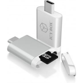 Image of ICY BOX IB-CR100 USB 3.0 (3.1 Gen 1) Type-C Zilver, Wit geheugenkaartlezer