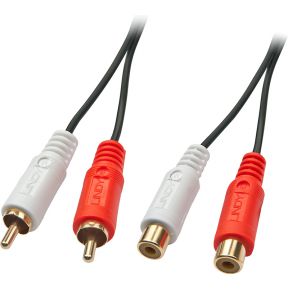 Image of Lindy 35671 2m 2 x RCA 2 x RCA Zwart, Rood, Wit audio kabel