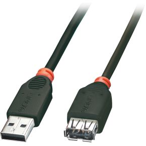 Image of Lindy 41771 0.5m USB A USB A Zwart USB-kabel