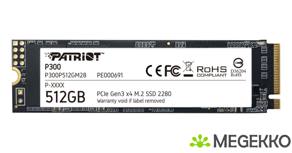 内蔵型SSD PATRIOT P300 512GB M.2 SSD Megekko.nl - Patriot Memory P300 512GB M.2 SSD