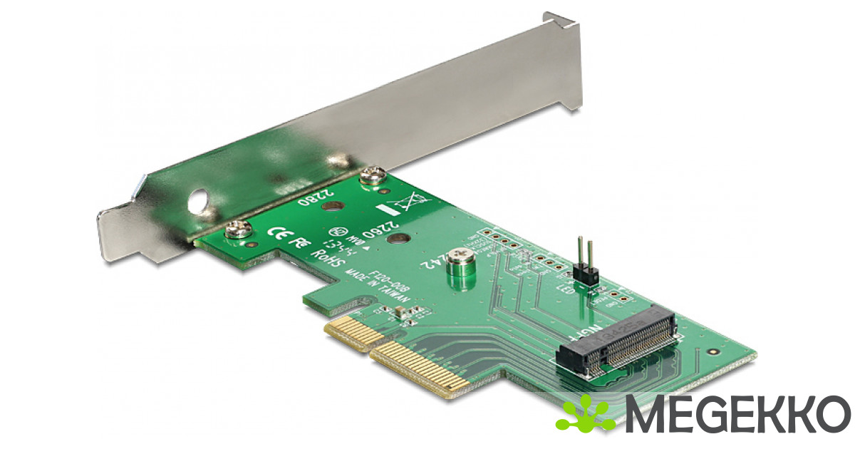 Megekko.nl - Delock 89370 PCI Express x4-kaart > 1 x interne NVMe M.2 Key