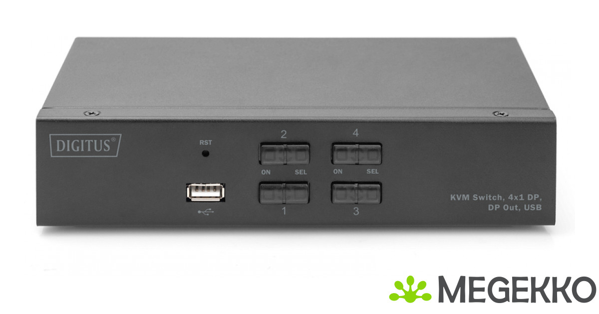 Megekko.nl - Digitus DS-12891 KVM-switch Zwart