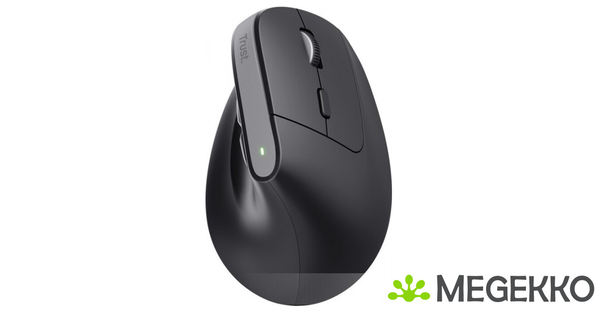 Trust Optico Bayo II Wireless Ergonomic Mouse, Black