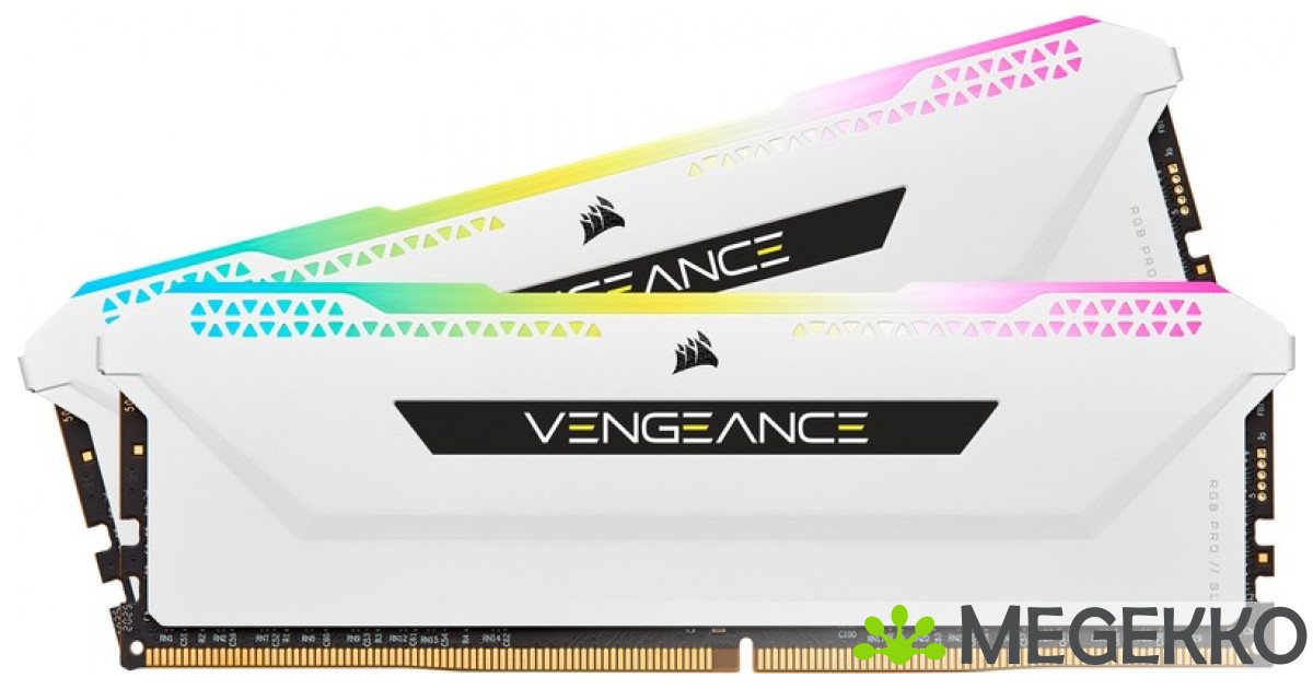 CORSAIR DDR4-3200 VENGEANCE 8GB×2枚 白 Megekko.nl - Corsair DDR4 Vengeance RGB Pro SL 2x8GB 3200 White