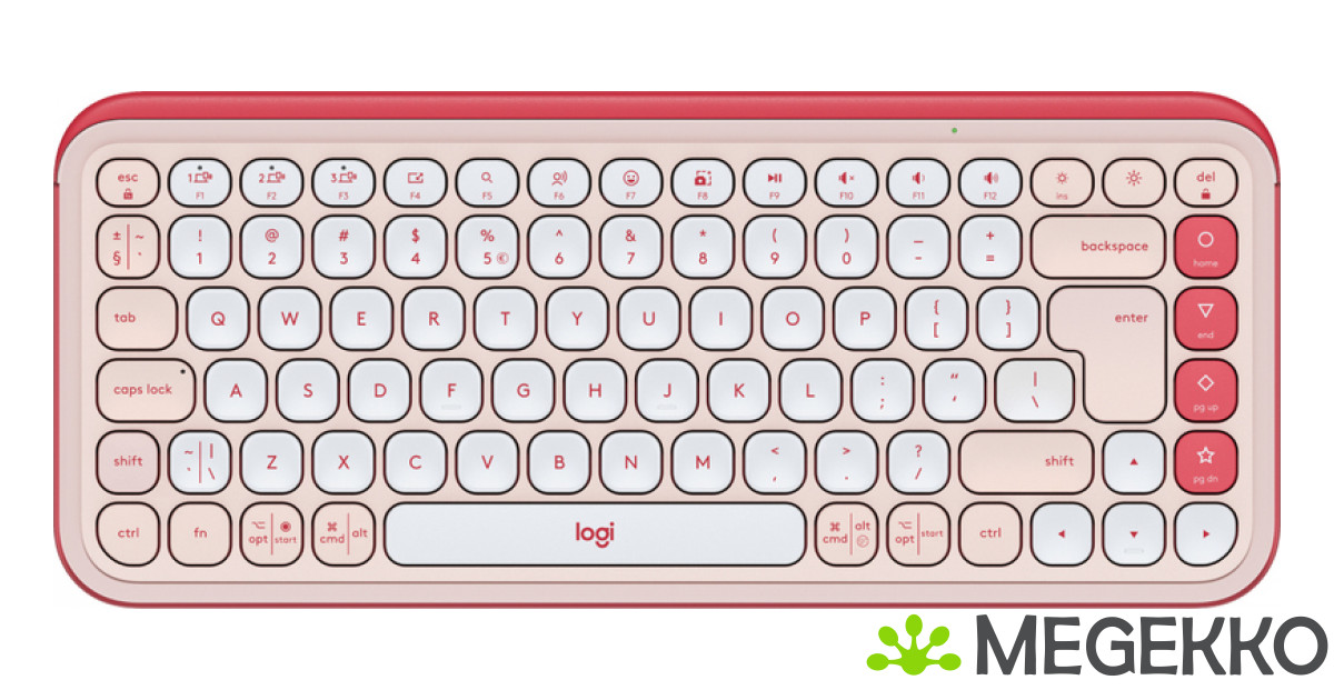 Logitech Pop Icon Keys Draadloos Roze Toetsenbord
