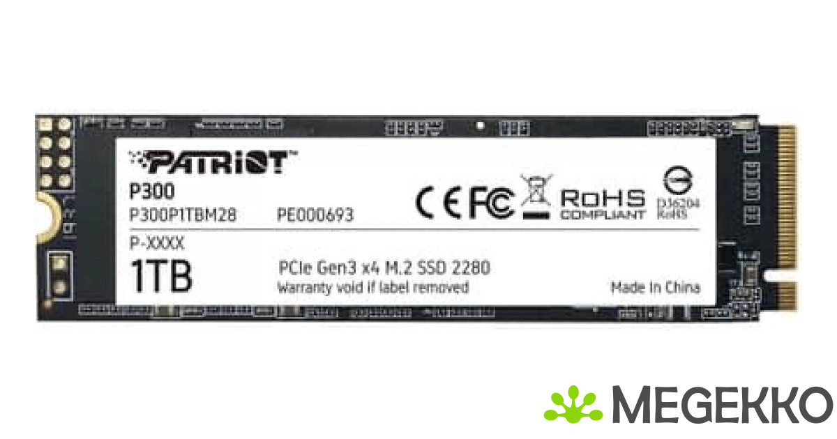 Patriot Memory P300 1TB 動作確認済【値下げ中】 Megekko.nl - Patriot Memory P300 1TB M.2 SSD