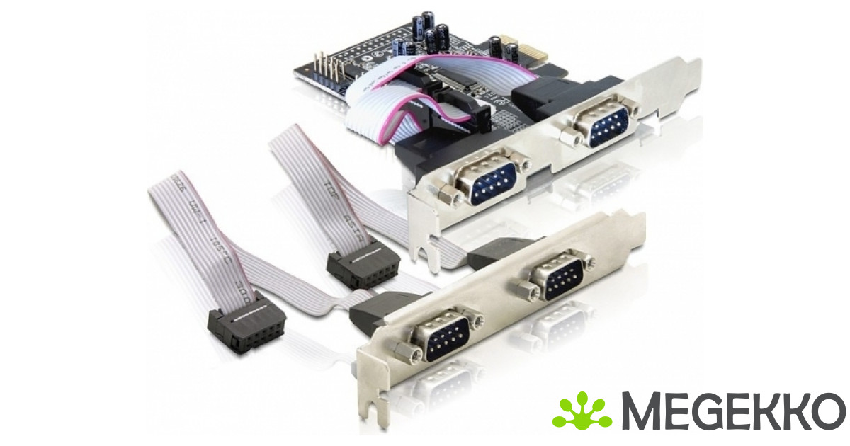 Megekko.nl - Delock 89178 PCI Express x1-kaart naar 4 x seriële RS-232