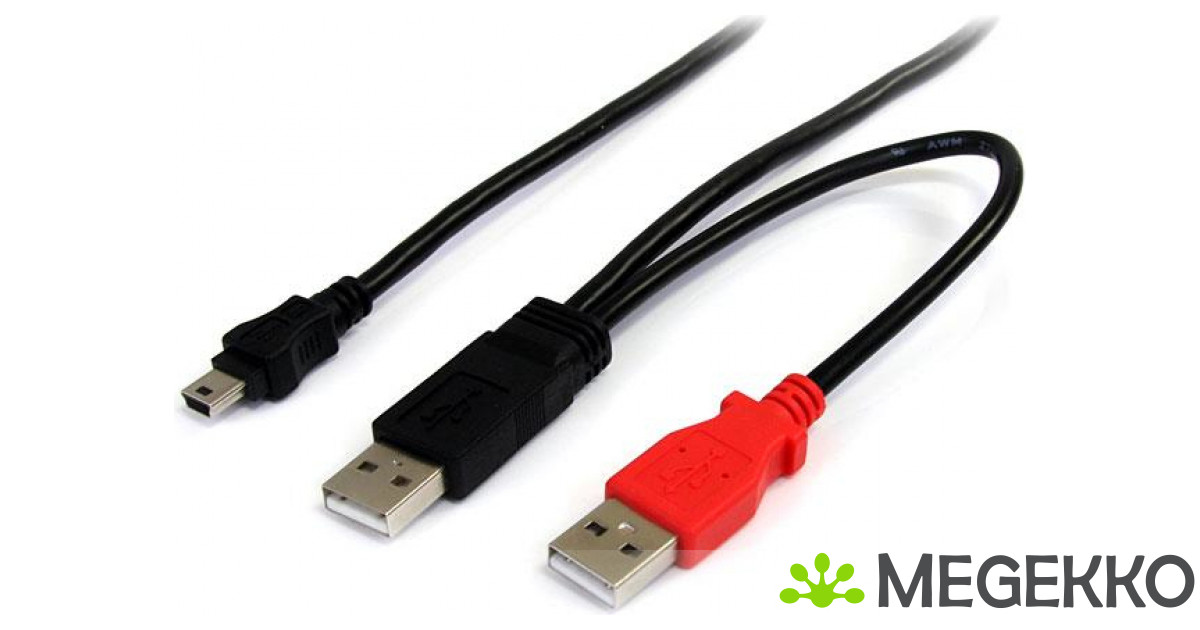 Verklaring Twee graden Beschietingen Megekko.nl - StarTech.com 1,8 m USB Y-kabel voor externe harde schijf USB