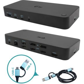 i-tec USB 3.0 / USB-C / Thunderbolt, 3x 4K Docking Station + Power Delivery 100W