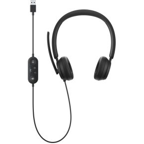 Microsoft 8JN-00002 hoofdtelefoon/headset Hoofdband USB Type-A Zwart