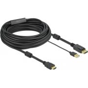 Delock 85968 HDMI naar DisplayPort-kabel 4K 30 Hz 10 m