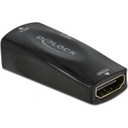 Delock 66560 Adapter HDMI-A female naar VGA female 1080p met audio