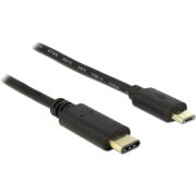 Delock 83334 Kabel USB Type-C 2.0 male > USB 2.0 Type Micro-B male 2,0 m zwart