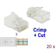 Delock 86451 RJ45 Krimp+Cut-stekker Cat.5e UTP 20 stuks
