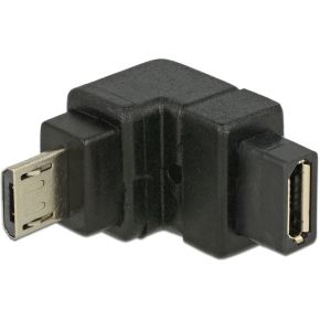 Delock 65668 Adapter USB 2.0 Micro-B male > USB 2.0 Micro-B female schuin naar beneden