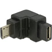 Delock 65668 Adapter USB 2.0 Micro-B male > USB 2.0 Micro-B female schuin naar beneden