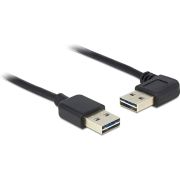 DeLOCK 3m USB 2.0 A m/m 90° USB-kabel USB A Zwart