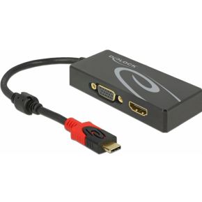 DeLOCK 87730 video kabel adapter 0,2 m USB Type-C HDMI + VGA (D-Sub) Zwart