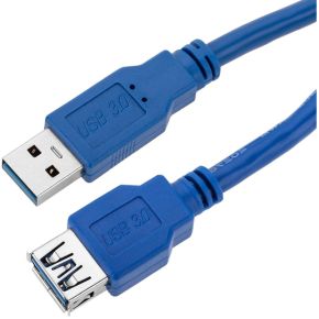 Techly 10M Usb 30 A Mf 1M A A Mannelijk Vrouwelijk Blauw Kabel techly kopen in de aanbieding