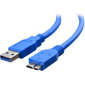 Techly 1.0m USB 3.0/Micro-B USB 3.0 1m USB A Micro-USB B Mannelijk Mannelijk Blauw USB-kabel