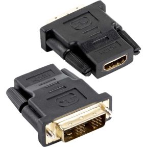 Techly DVI-D - HDMI M/F DVI-D HDMI Zwart kabeladapter/verloopstukje - [IADAP-HDMI-651]