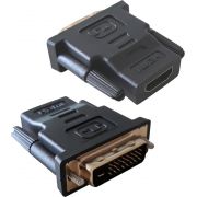 Techly DVI-D - HDMI M/F DVI-D HDMI Zwart kabeladapter/verloopstukje - [IADAP-DVI-HDMI-F]