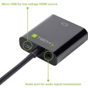 Techly-HDMI-VGA-3-5mm-Micro-USB-B-M-F-HDMI-VGA-3-5mm-Micro-USB-Zwart-kabeladapter-verloopstukje