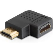 Techly HDMI M/F 270° HDMI HDMI Zwart kabeladapter/verloopstukje