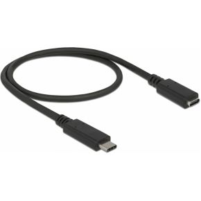 Delock 85532 05M Usb C C Mannelijk Vrouwelijk Zwart Kabel delock kopen in de aanbieding