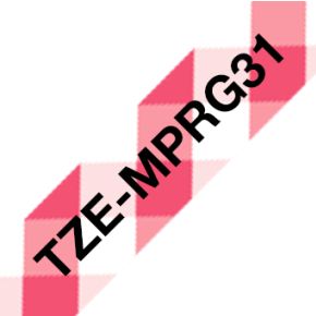 Brother TZE-MPRG31 Zwart op rood TZe labelprinter-tape