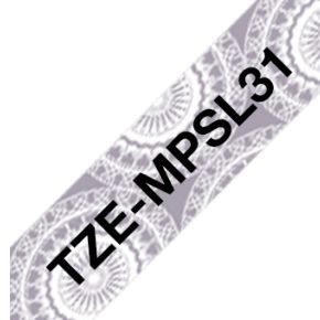 Brother TZE-MPSL31 Zwart op zilver TZe labelprinter-tape