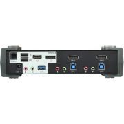 2-Poorts-KVM-Schakelaar-USB-3-0-4K-DisplayPort-MST-Zwart