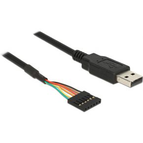 DeLOCK 1.8m USB2.0-A/TTL 6-p USB-kabel 1,8 m Zwart