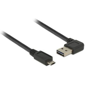 Delock 85166 Kabel EASY-USB 2.0 Type-A male haaks links/rechts > EASY-USB 2.0 Type Micro-B male 2m
