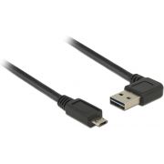 DeLOCK 2m, USB2.0-A/USB2.0 Micro-B USB-kabel USB A Micro-USB B Zwart