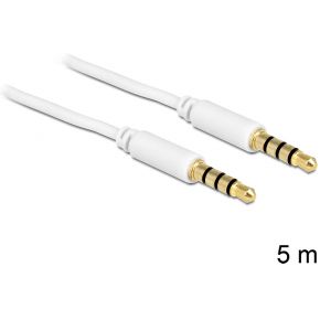 DeLOCK 3.5mm - 3.5mm, 5m audio kabel Wit